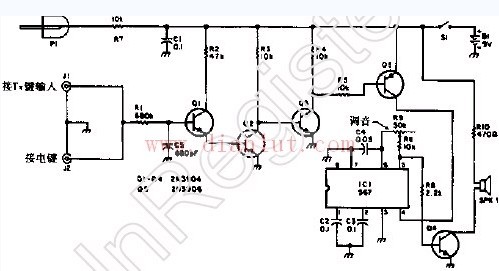 QRP测音发声器 电码操作振荡器