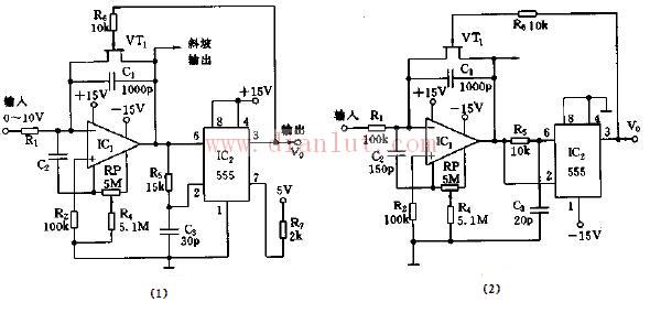 简易电压频率变换器工作原理图3