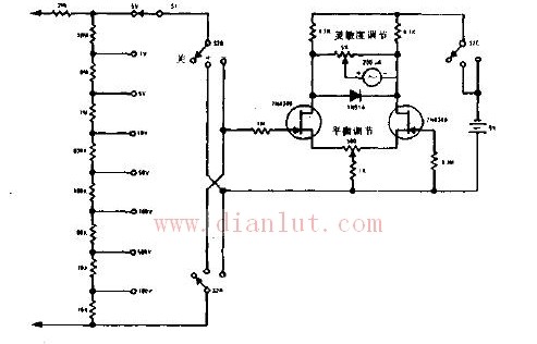 场效应晶体管电压表电路原理