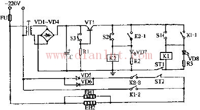 万和XD40-A型电热消毒柜电路原理图