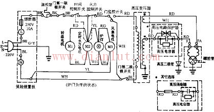 LG电子MS-2576T MS-2586T机械式微波炉电路原理图