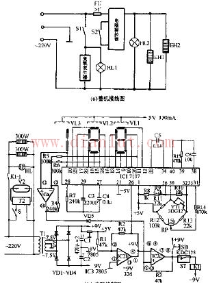 高宝DXW-62A双功能电子消毒柜电路原理图