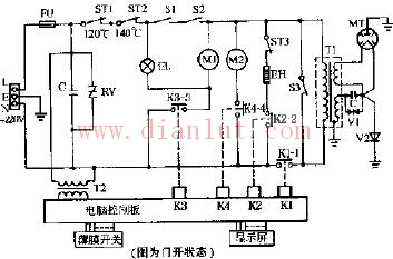 海尔HR-8752GM HR-8801M电脑式烧烤型微波炉电路原理图