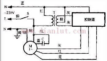 奥达FS22-40电脑控制落地扇电路