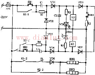 容声DX-60A双温电子消毒柜电路原理图