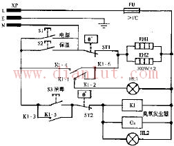 狮王DX-63双功能电子消毒柜电路原理图