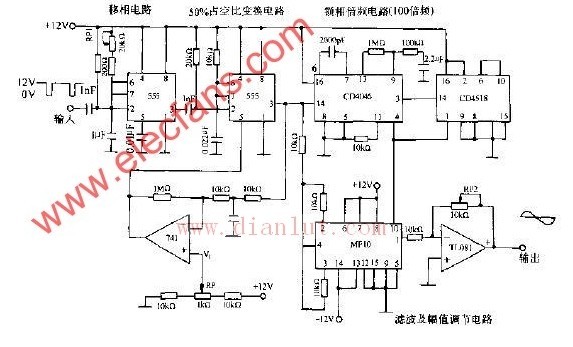 动平衡机(仪)校零补偿电路原理图