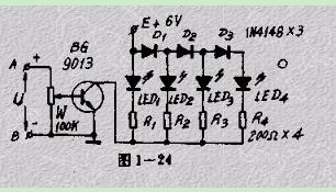 简易LED电压表的原理电路